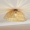 Lindby loftlampe Ilajus, Ø 62 cm, naturlig bambus