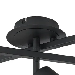 Lindby loftlampe Joffrey, 78 cm, sort, 5 lyskilder, GU10