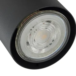 Lindby loftlampe Joffrey, 78 cm, sort, 5 lyskilder, GU10