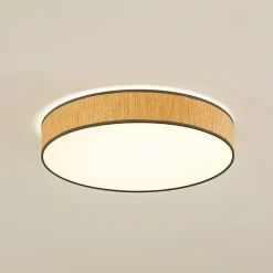 Lindby loftlampe Jutis, beige, tang, Ø 50 cm