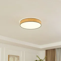 Lindby loftlampe Jutis, beige, tang, Ø 50 cm