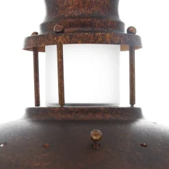 Lindby loftlampe Louisanne, brun, metal, Ø 35cm