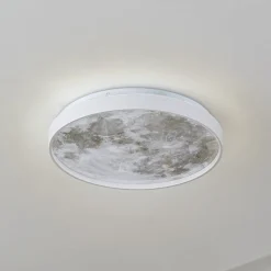 Lindby loftlampe Lune, plast, metal, 38 cm