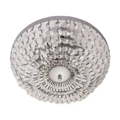 Lindby loftlampe Mondrian, 35 cm, krom, krystal