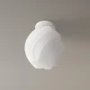 Lindby loftlampe Nuvia, højde 32 cm, hvid, 3D-print
