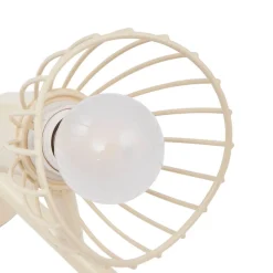 Lindby loftlampe Piena, beige, 6 lyskilder, metal, 150 cm