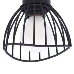 Lindby loftlampe Piena, sort, 6 lyskilder, metal, 150 cm