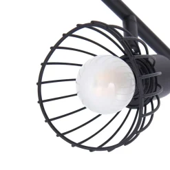 Lindby loftlampe Piena, sort, 6 lyskilder, metal, 150 cm