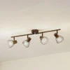 Lindby loftlampe Piena, sort, 4 lyskilder, metal, 70 cm