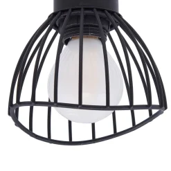 Lindby loftlampe Piena, sort, 4 lyskilder, metal, 70 cm