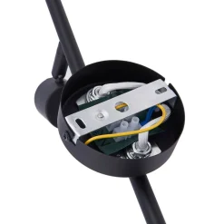 Lindby loftlampe Piena, sort, 4 lyskilder, metal, 70 cm