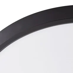 Lindby loftlampe Pravin, Ø 30 cm, CCT, sort