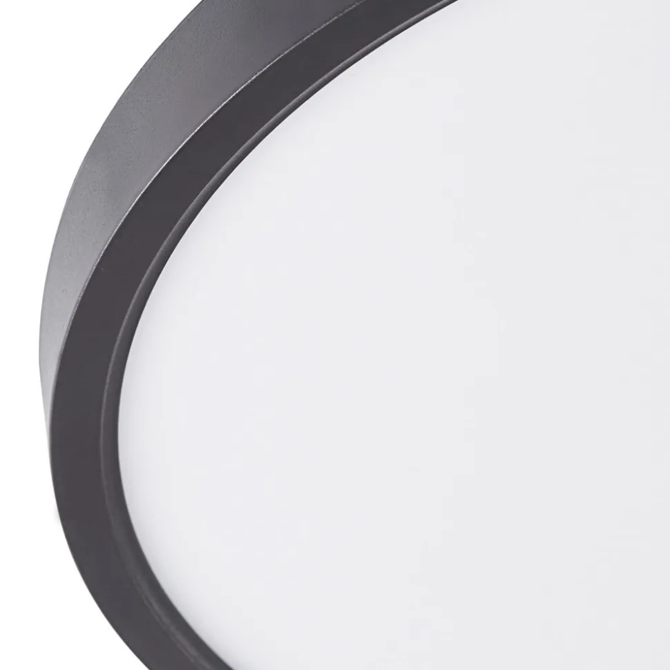 Lindby loftlampe Pravin, Ø 50 cm, CCT, sort