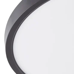 Lindby loftlampe Pravin, Ø 30 cm, dæmpbar, sort