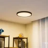 Lindby loftlampe Pravin, Ø 40 cm, 3.000 K, sort