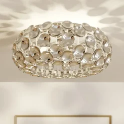 Lindby loftlampe Reza, Ø 48 cm, kromfarvet, E14
