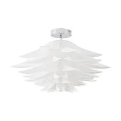 Lindby loftlampe Rimon, hvid, plast, Ø 50 cm, E27