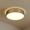Lindby loftlampe Sebatin, Ø 50 cm, grå, stof, E27