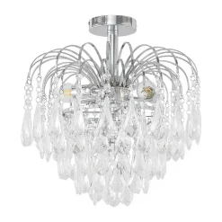 Lindby loftlampe Silino, grå, metal, Ø 40cm, E14