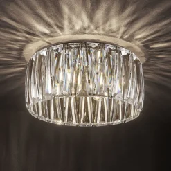 Lindby loftlampe Sofia, transparent, akryl, Ø 46cm