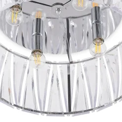 Lindby loftlampe Sofia, transparent, akryl, Ø 46cm