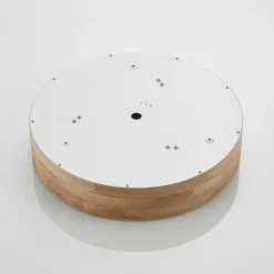 Lindby loftlampe Tanju, Ø 40 cm, 3 lyskilder, egetræ, E27