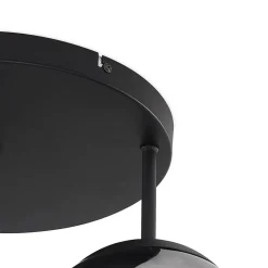 Lindby loftlampe Teeja, smoke, 3 lyskilder, Ø47cm, glas, E27