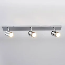 Lindby loftlampe til bad Dejan, 65 cm, 3 lyskilder, krom, IP44