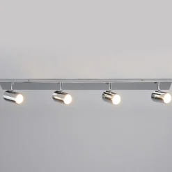 Lindby loftlampe til bad Dejan, 85 cm, 4 lyskilder, krom, IP44