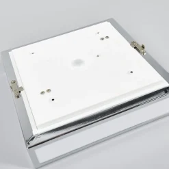 Lindby loftlampe til badeværelset Eniola, 30 cm, hvid/grå, IP44