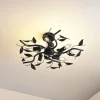 Lindby loftlampe Yos, 5 lyskilder, 58 cm, sort-guld, E14