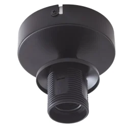 Lindby loftlampe Zehra, Ø 28 cm, røgfarvet grå, glas