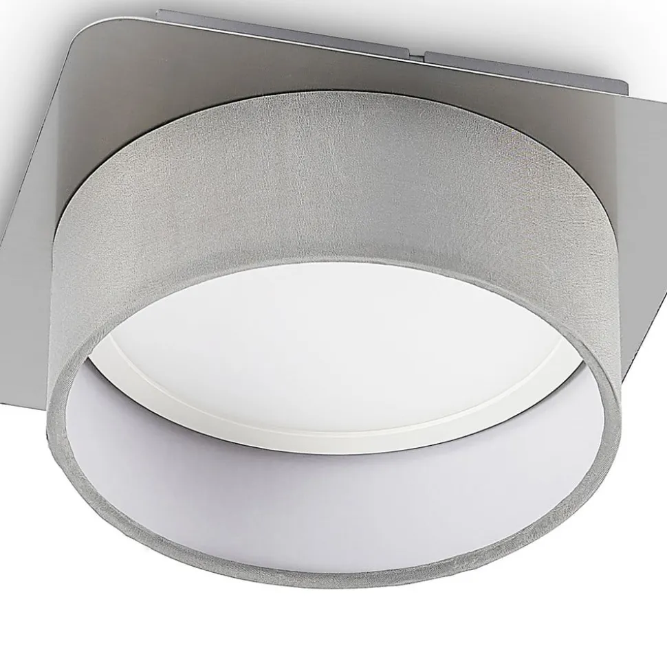 Lindby loftslampe Aviola, metal, tekstil, 18 cm lang