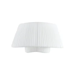 Lindby loftslampe Eryndor, hvid, tekstil, Ø 47 cm, E27