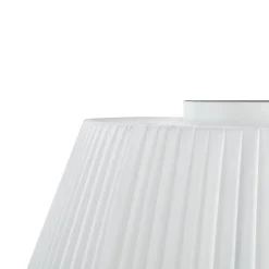 Lindby loftslampe Eryndor, hvid, tekstil, Ø 47 cm, E27