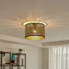 Lindby loftslampe Yonah, guldfarvet, metal, Ø 40 cm, E27