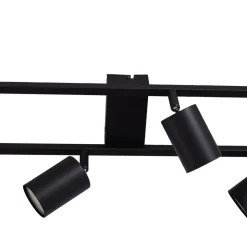 Lindby loftspot Bravius, sort, 6 lyskilder, jern