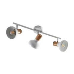 Lindby loftspot Fridolin, 50 cm, 3 lyskilder, hvid, metal