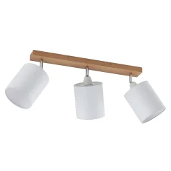 Lindby loftspot Imarin, 56 cm, 3 lyskilder, hvid, træ