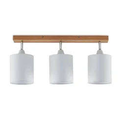 Lindby loftspot Imarin, 56 cm, 3 lyskilder, hvid, træ