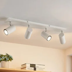 Lindby loftspot Joffrey, 70 cm, hvid, 4 lyskilder, GU10
