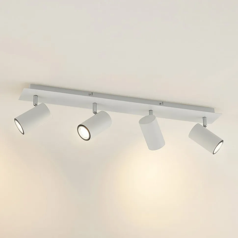 Lindby loftspot Joffrey, 70 cm, hvid, 4 lyskilder, GU10
