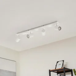 Lindby loftspot Joffrey, 80 cm, hvid, 4 lyskilder, GU10