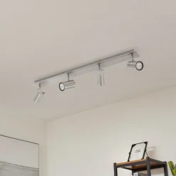 Lindby loftspot Joffrey, 80 cm, nikkel, 4 lyskilder, GU10