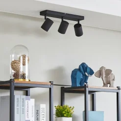 Lindby loftspot Jorell, 35 cm, sort, 3 lyskilder, metal