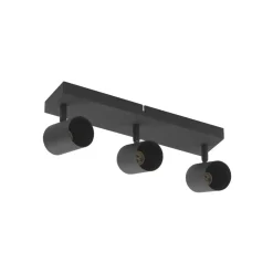 Lindby loftspot Jorell, 35 cm, sort, 3 lyskilder, metal