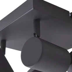 Lindby loftspot Jorell, sort, 20 cm, sort, 4 lyskilder.
