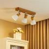 Lindby loftspot Merela, hvid, 45 cm, 3 lyskilder, træ, E14