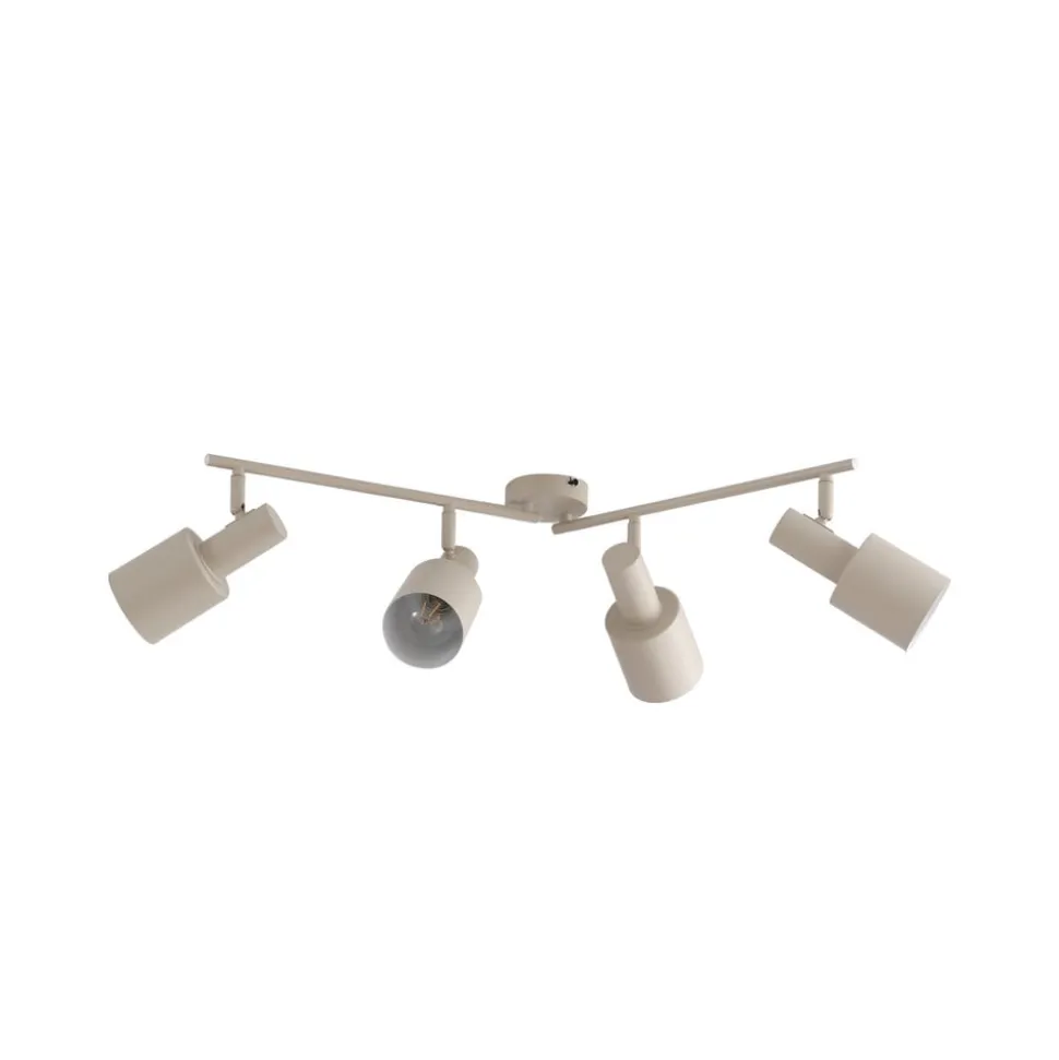 Lindby loftspot Ovelia, beige, 80 cm, 4 lyskilder, E27