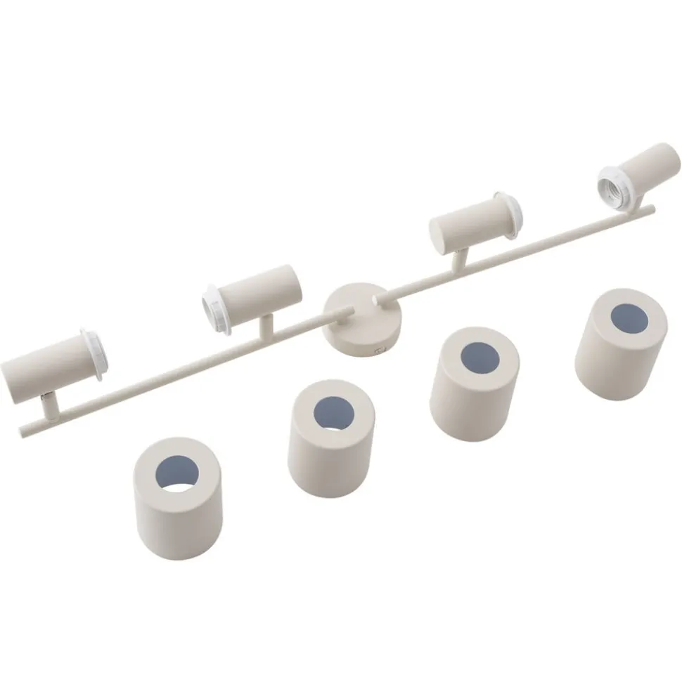 Lindby loftspot Ovelia, beige, 80 cm, 4 lyskilder, E27